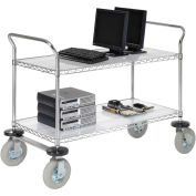 Nexel Chrome Wire Shelf Instrument Cart, 3 Shelves, 1200 Lb. Cap.