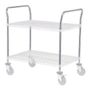 Global Industrial Chrome Utility Cart Handle 24"W - Pkg Qty 2