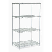 Nexel Wire Shelving, Poly-Z-Brite, 36"W X 18"D X 63"H