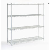 Nexel Wire Shelving, Poly-Z-Brite, 60"W x 21"D x 63"H