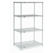 Nexel Wire Shelving, Poly-Z-Brite, 30"W X 24"D X 63"H