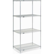Nexel Wire Shelving, Poly-Z-Brite, 30"W X 18"D X 86"H