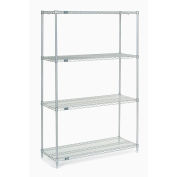 Nexel Wire Shelving, Poly-Z-Brite, 48"W X 18"D X 86"H