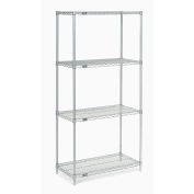 Nexel Wire Shelving, Poly-Z-Brite, 36"W x 21"D x 86"H