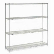 Nexel Wire Shelving, Poly-Z-Brite, 54"W x 21"D x 86"H