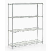 Nexel Wire Shelving, Poly-Z-Brite, 60"W x 21"D x 86"H