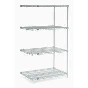 Nexel Wire Shelving Add-On, Poly-Z-Brite, 24"W X 18"D X 63"H