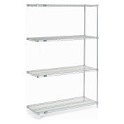 Nexel Wire Shelving Add-On, Poly-Z-Brite, 48"W X 18"D X 86"H