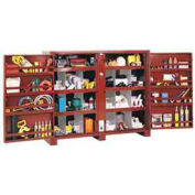Stationary Heavy Duty Cabinet With Bin Dividers, 72"x24"x60-5/8"