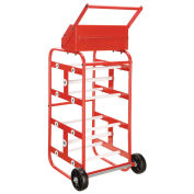 Global Industrial Wire Reel Caddy, 14"W x 16"D x 31"H, Orange