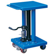 Work Positioning Post Lift Table with Foot Control, 18"x18" Platform, 500 Lb. Capacity