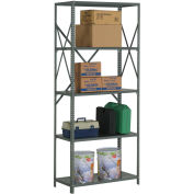 Global Industrial 5 Shelf, 20 Ga Open Steel Shelving Unit, 36"W x 18"D x 85"H, Gray