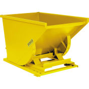 1/2 Cu Yd HD Self Dumping Forklift Hopper with Heavy Gauge Base, Yellow