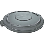 RUBBERMAID BRUTE Flat Lid for 10-Gallon Round Containers - Gray