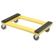 Plastic Dolly with Rubber Padded Deck, 4" Casters