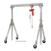 Vestil Aluminum Gantry Crane AHA-15-12-10-PNU Adj. Ht. 1500 Lb, Pneumatic Casters