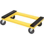 Plastic Dolly with Rubber Padded Deck, 5" Casters