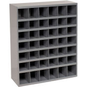 DURHAM All-Welded Steel Bin Shelving - 33-3/4x12x42" - (42) 5-3/8x11-7/8x5-1/2" Bins