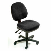 Task Chair, Fabric Upholstery, Black