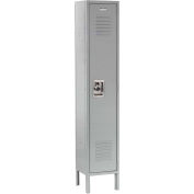 Single Tier Locker, 12x15x60, 1 Door Ready To Assemble, Gray