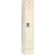 Single Tier Locker, 12x12x72 1 Door, Unassembled, Tan