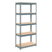 Boltless Extra Heavy Duty Shelving 36"W x 24"D x 60"H, 5 Shelves, Wood Deck