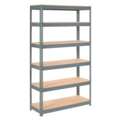 Boltless Extra Heavy Duty Shelving 48"W x 18"D x 60"H, 6 Shelves, Wood Deck