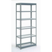 Boltless Heavy Duty Shelving 48"W x 24"D x 60"H, 6 Shelves, Wire Deck