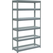 Boltless Extra Heavy Duty Shelving 48"W x 12"D x 60"H, 6 Shelves, Wire Deck