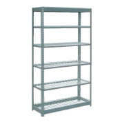 Boltless Heavy Duty Shelving 48"W x 24"D x 84"H, 6 Shelves, Wire Deck