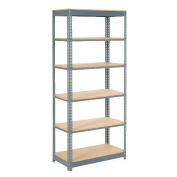 Boltless Heavy Duty Shelving 48"W x 24"D x 96"H, 6 Shelves, Wood Deck