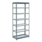 Boltless Heavy Duty Shelving 48"W x 18"D x 96"H, 7 Shelves, Wire Deck