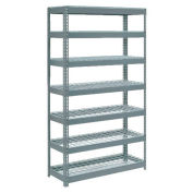 Boltless Extra Heavy Duty Shelving 48"W x 24"D x 96"H, 7 Shelves, Wire Deck