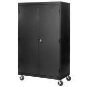 Sandusky TA4R462472, Mobile Storage Cabinet - 46x24x78, Black