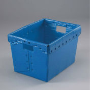 Global Industrial Postal Mail Tote Without Lid, Corrugated Plastic, Blue, 18-1/2x13-1/4x12