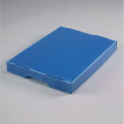 Corrugated Plastic Postal Mail Tote Lid Blue - Pkg Qty 10