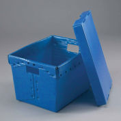 Postal Mail Tote With Lid, Corrugated Plastic, Blue, 18-1/2x13-1/4x12 - Pkg Qty 10
