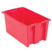 Stack And Nest Shipping Container No Lid 19-1/2x13-1/2x8, Red - Pkg Qty 6