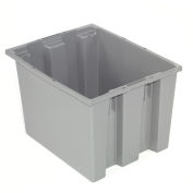 Stack And Nest Shipping Container No Lid, 19-1/2x15-1/2x10, Gray - Pkg Qty 6