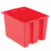 Stack And Nest Shipping Container No Lid 19-1/2x15-1/2x10, Red - Pkg Qty 6