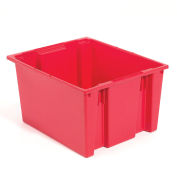 Stack And Nest Shipping Container No Lid 23-1/2x19-1/2x13, Red - Pkg Qty 3