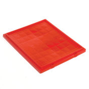 Lid for Stack And Nest Shipping Containers SNT225, SNT230, Red - Pkg Qty 3