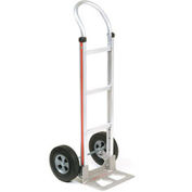 Magliner Aluminum Hand Truck with Curved Handle, Semi-Pneumatic Wheels