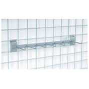 Nexel 331333 Nexel Chrome Tool Rail, 7 Hook, 24"W - Pkg Qty 6