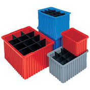 Akro-Mils Akro-Grid Dividable Container, 22-3/8 x 17-3/8 x 6, Blue - Pkg Qty 4