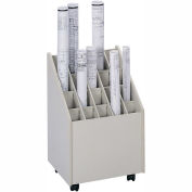 Safco 3082 Mobile Roll File, 20 Compartment