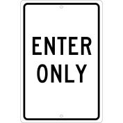 NMC TM36H Aluminum Sign, Enter Only, .063" Thick