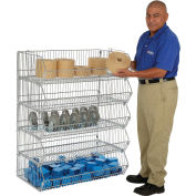 Stackable Wire Storage Rack Removable Bins, 48x20x48
