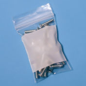 2 Mil Resealable Poly Bags With Write-On Label, 2" x 3", 1,000 Pack