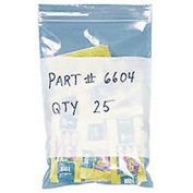 Reclosable Poly Bags W/ Write On Label, 5"W x 8"L, 2 Mil, Clear, 1000/Pack